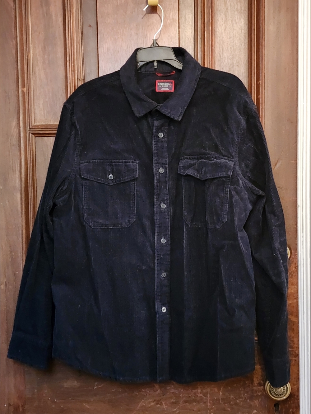 UNTUCKit Navy Blue Corduroy Shirt Jacket-XL